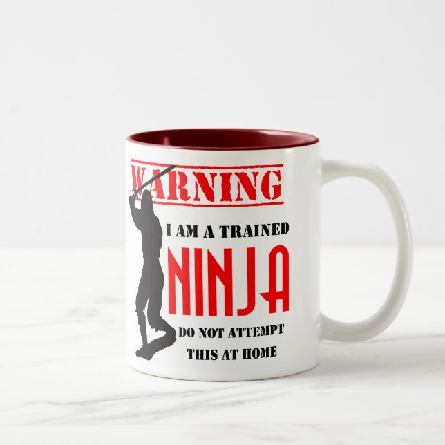 Taza Bicolor Ninja entrenado (Derecha)