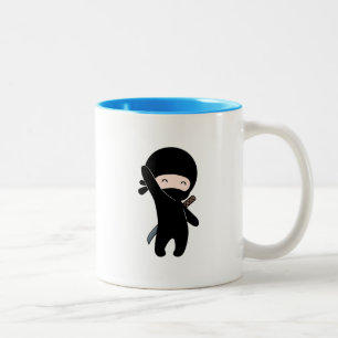 Taza Bicolor Ninja feliz minúsculo