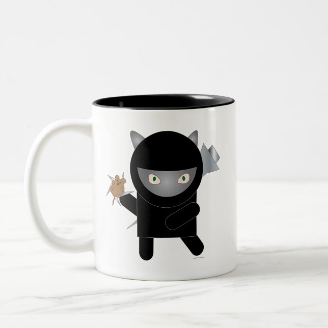 Taza Bicolor ninja kitty mug (Izquierda)