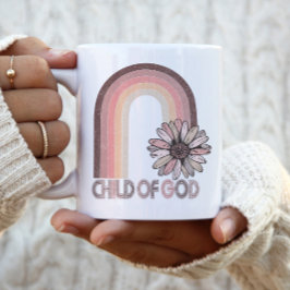 Taza Bicolor Niño de Dios Cita Cristiano Fe Retro Religioso