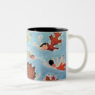Taza Bicolor Niños de la hoja