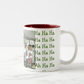 Taza Bicolor niños en la línea mirada en eso