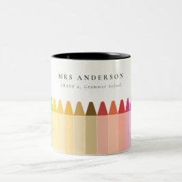 Taza Bicolor Niños modernos maestros coloridos colores de rayón