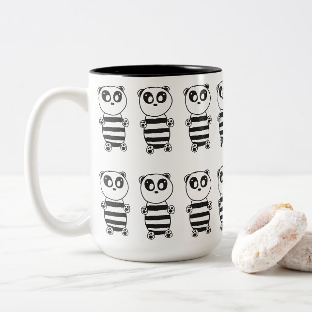 Taza Bicolor Niños Panda    (Con donut)