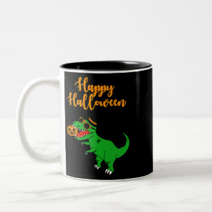 Taza Bicolor Niños pequeños Halloween Niños Dinosaurio T rex Mo