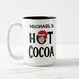 Taza Bicolor Niños personalizados Cara y nombre Navidades de ca