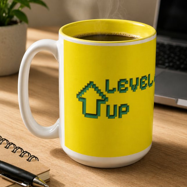 Taza Bicolor Nivel UP Magia Amarilla (Subido por el creador)