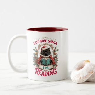 Taza Bicolor No Ahora Santa Estoy Leyendo