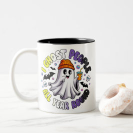 Taza Bicolor No binario Divertido Halloween – Yo Asusto a la Ge