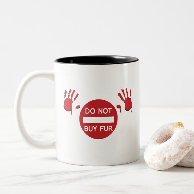 Taza Bicolor No comprar Pie (Con donut)