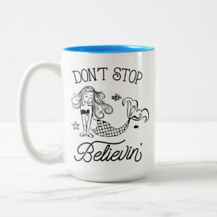 Taza Bicolor No dejes de creer a la sirena
