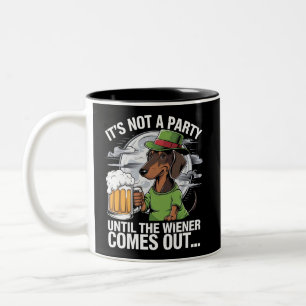 Taza Bicolor No Es Una Fiesta Hasta Dachshund Cerveza Irlandesa