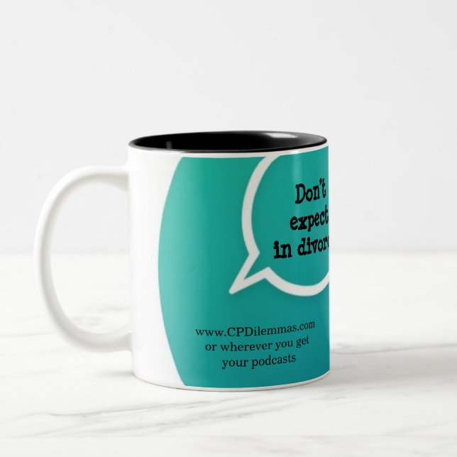 Taza Bicolor "No esperes el divorcio..." (Izquierda)
