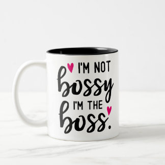 Taza Bicolor No estoy BOSSY Soy el JEFE