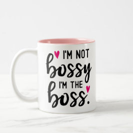 Taza Bicolor No estoy BOSSY Soy el JEFE