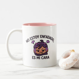 Taza Bicolor No Estoy Enfadado, Es Mi Cara