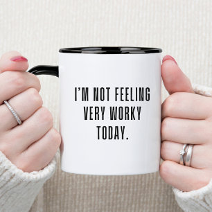 Taza Bicolor No Funciona Humor de Oficina Mínimo, Divertido y S