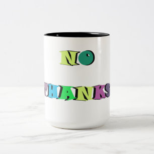Taza Bicolor No Gracias Clásico Mug, 11 oz