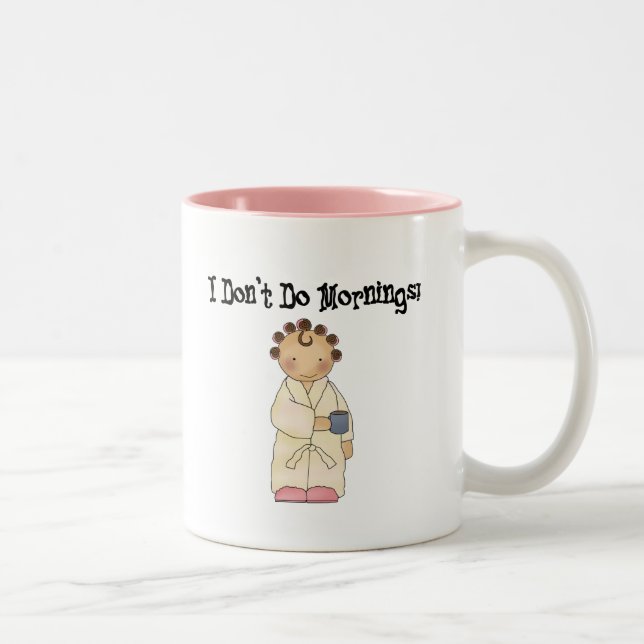 Taza Bicolor No hago mañanas (Derecha)