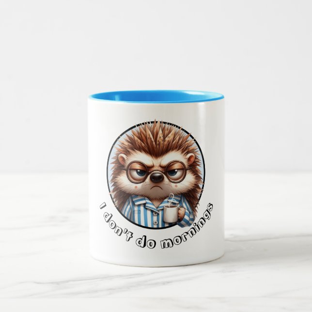 Taza Bicolor No hago mañanas Hedgehog (Centro)