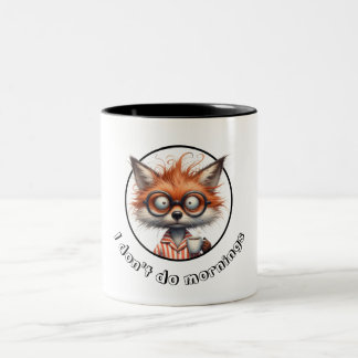 Taza Bicolor No hago mañanas Zorro