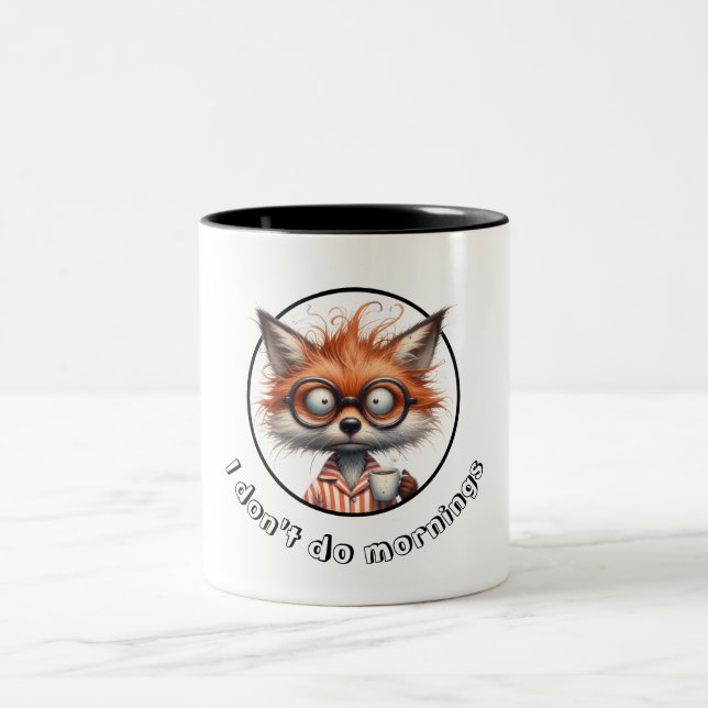 Taza Bicolor No hago mañanas Zorro (Centro)