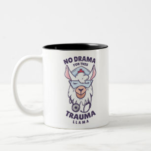TAZA BICOLOR NO HAY DRAMA PARA ESTE TRAUMA LLAMA