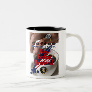 Taza Bicolor ¡No hay Falso! ¡Sello de café negro de aprobación!