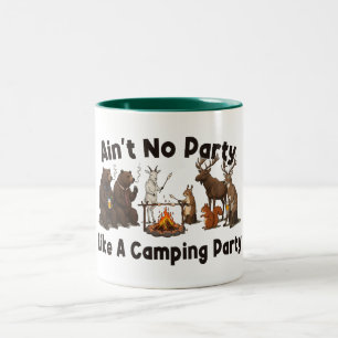 Taza Bicolor No hay fiesta como una fiesta de camping