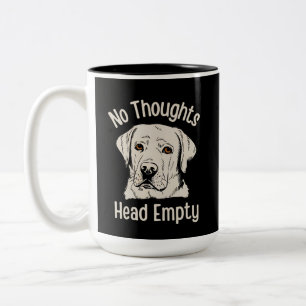Taza Bicolor No hay pensamiento que marque el labrador vacío