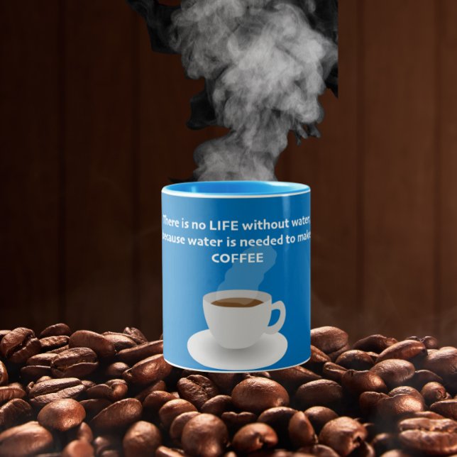 Taza Bicolor No hay vida sin agua (Subido por el creador)