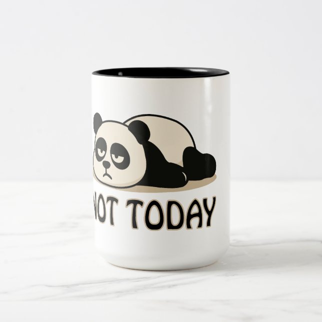 Taza Bicolor No hoy Panda (Centro)