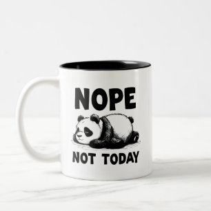 Taza Bicolor No, Hoy Panda Lleva Un Café De Dos Tones