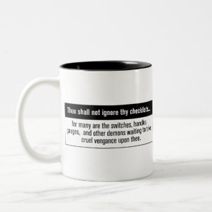 Taza Bicolor No ignore el humor de la aviación de las listas d