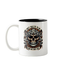 No me hables antes del café Skull Mug - Gracioso G