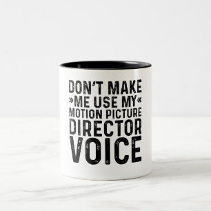 Taza Bicolor No me hagas usar mi voz de director de imágenes de
