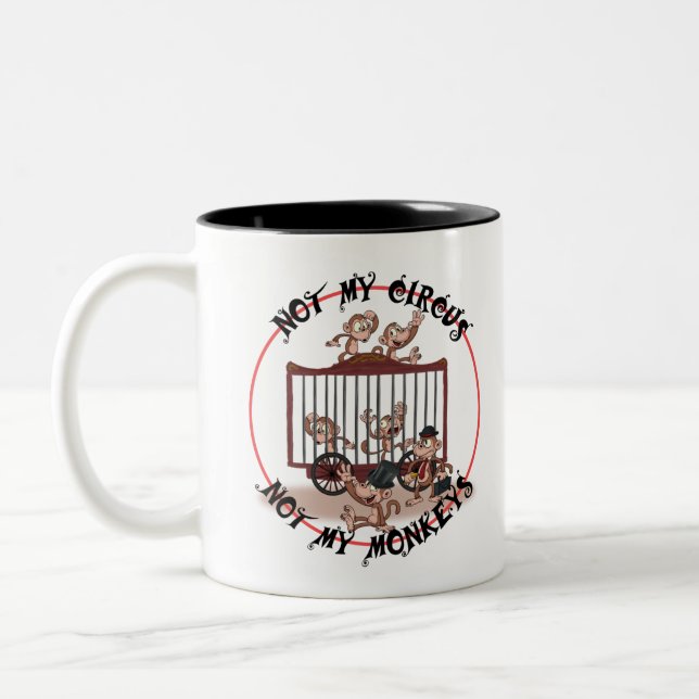 Taza Bicolor No mi circo, no mis monos (Izquierda)