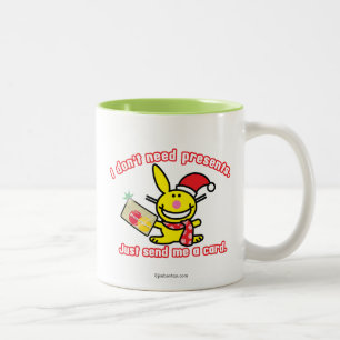 Taza Bicolor No necesito presentes
