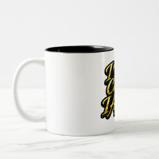 Taza Bicolor No persigo, atraigo Camiseta con cita dorada