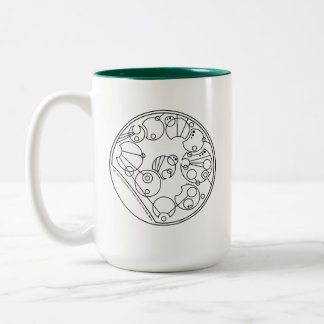 Taza Bicolor No podemos Ibuprofen - Circular Gallifreyan