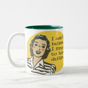 Taza Bicolor No puedo creer que olvidé tener niños