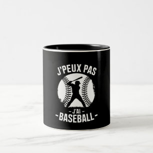 Taza Bicolor No Puedo Tengo Béisbol Regalo Divertido