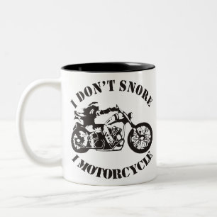 Taza Bicolor No ronco mi motocicleta. #USAPatriotGraphics
