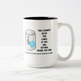 Taza Bicolor No Se Puede Leer La Etiqueta Dentro Del Humor De J