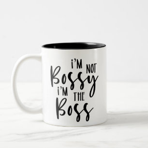 Taza Bicolor No soy Bossy, soy el jefe //Chica Power Quote