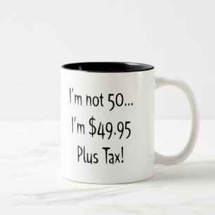 Taza Bicolor No soy cincuenta 50.os regalos de cumpleaños