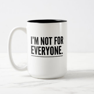 Taza Bicolor No Soy Para Todos Camiseta Minimalista Negrita