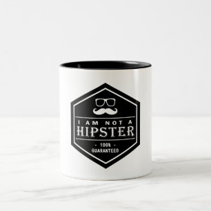 Taza Bicolor No soy un bigote divertido garantizado el 100% del