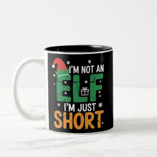 Taza Bicolor No Soy Un Elf, Sólo Navidades Graciosos Y Cortos X