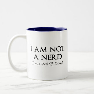 Taza Bicolor No soy un empollón, yo soy un druida del nivel 85